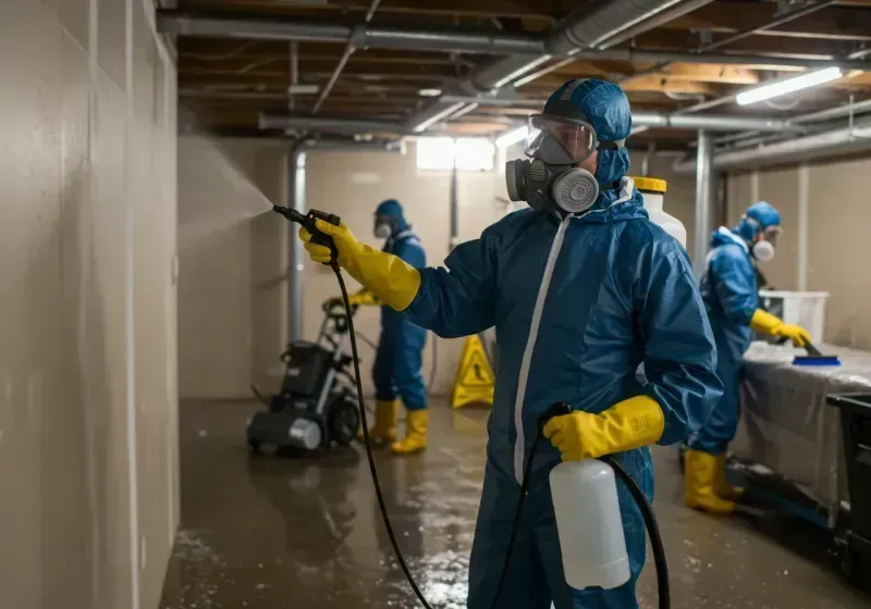 Basement Sanitization and Antimicrobial Treatment process in Absecon, NJ